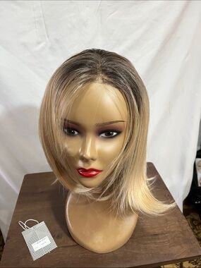 Blonde Ombre Lace Front Women's Wig - Natural Root to Light Blonde